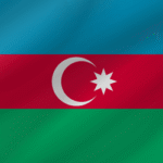 azerbaijani flag wave
