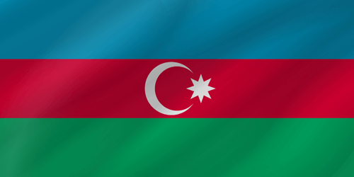 azerbaijani flag wave