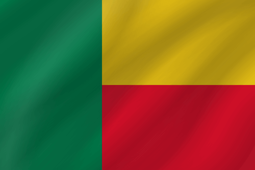 benin flag wave