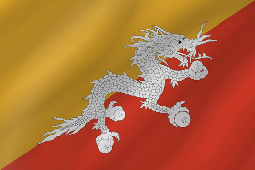 bhutanese flag wave