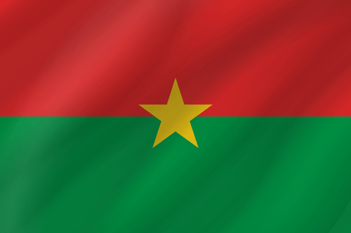 burkina faso flag wave