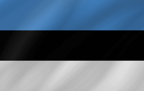 estonian flag wave
