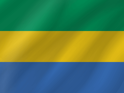 gabonese flag wave