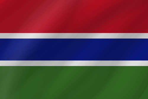 gambian flag wave