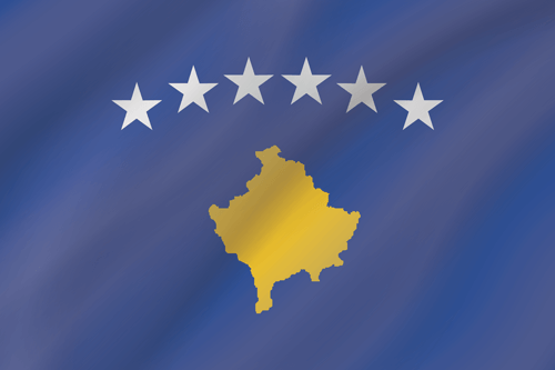 kosovo flag wave