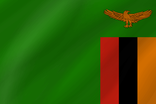 zambian flag wave