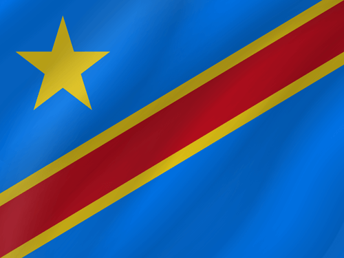 congo kinshasa flag wave