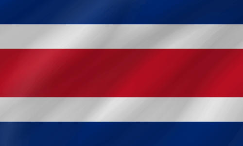 costa rican flag wave