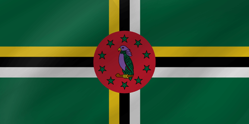 dominica flag wave