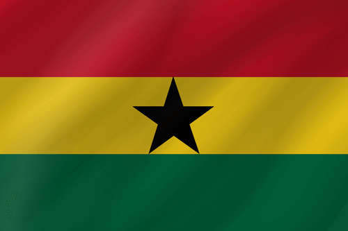 ghanaian flag wave