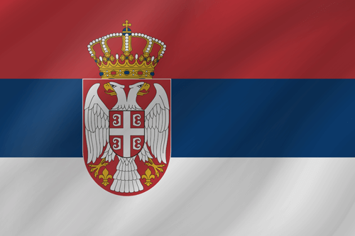 serbian flag wave